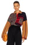 LOEWE POLO NECK PATCHWORK SWEATER,LOEW-WK40