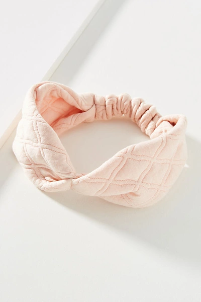 Anthropologie Quilted Twist Headband In Pink