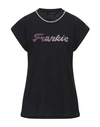 FRANKIE MORELLO FRANKIE MORELLO WOMAN T-SHIRT BLACK SIZE XS COTTON,12523242DV 5