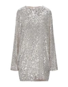 In The Mood For Love Woman Mini Dress Beige Size L Polyester In Silver