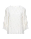 SEE BY CHLOÉ SEE BY CHLOÉ WOMAN BLOUSE IVORY SIZE 2 VISCOSE, POLYESTER, METALLIC FIBER,38957295AI 5