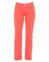 FRANKIE MORELLO FRANKIE MORELLO WOMAN JEANS CORAL SIZE 32 COTTON, ELASTANE,42822745JU 9