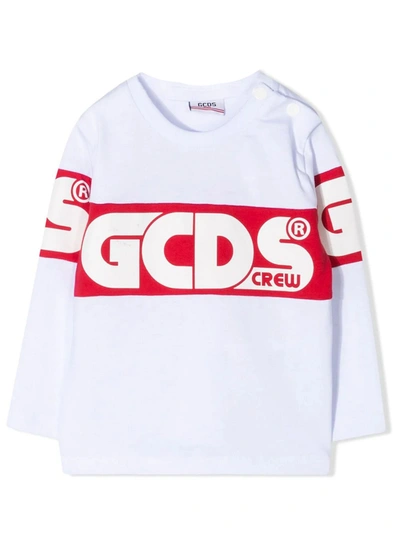 Gcds Babies' White Cotton T-shirt