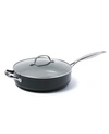 Greenpan Valencia Pro 4.5-qt. Ceramic Non-stick Saute Pan & Lid In Grey