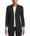 ANNE KLEIN COLLARLESS OPEN-FRONT JACKET