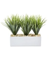 Nearly Natural Vanilla Grass Artificial Plants In Rectangular Planter In Green