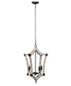 AB HOME ANDREAS WOOD AND IRON WINGED CHANDELIER