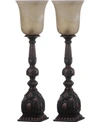Safavieh Dion 27.5"h Set Of 2 Arifact Table Lamp In Cherry