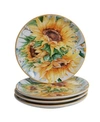 Certified International Sunflower Fields 4-pc. Salad Plates In Multicolored