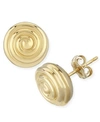Macy's Swirl Stud Earrings Set In 14k Gold (10mm) In No Size
