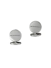 Burberry Men's Engraved Logo Cuff Links In Silver