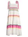 Carolina K Women's Iris Boho Print Midi Dress In White