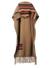 BURBERRY WOMEN'S STRIPED WOOL-BLEND CAPE,0400011438423