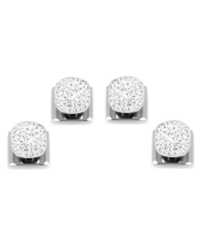 Ox & Bull Trading Co. Men's Pave 4 Piece Stud Set In White
