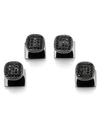 Ox & Bull Trading Co. Men's Pave 4 Piece Studs Set In Black