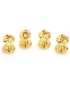 Ox & Bull Trading Co. Men's Knot 4 Piece Stud Set In Gold-tone