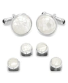 Ox & Bull Trading Co. Men's Cufflink And Stud Set In White