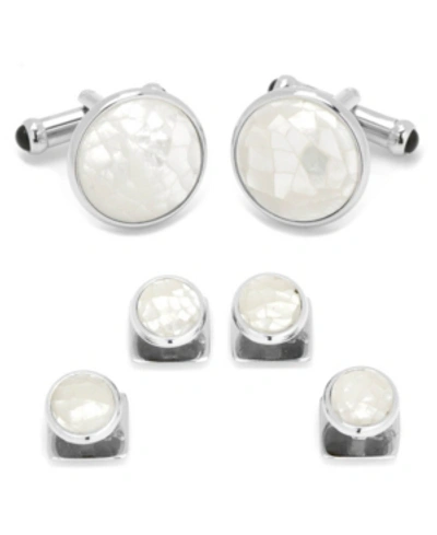 Ox & Bull Trading Co. Men's Cufflink And Stud Set In White