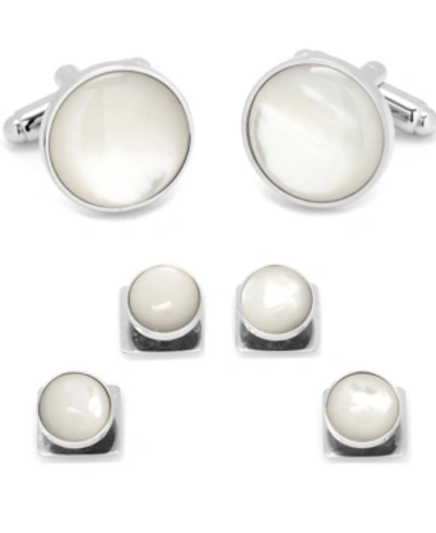 Ox & Bull Trading Co. Men's Cufflink And Stud Set In White