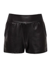 Commando Faux Stretch-leather Shorts In Black