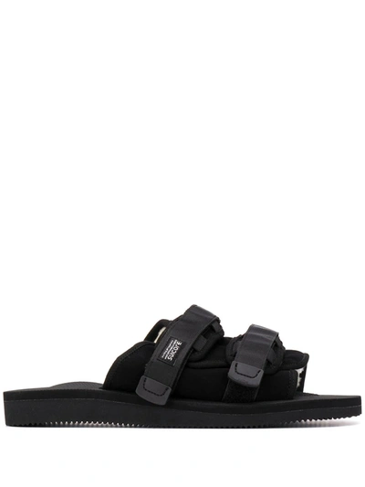 Suicoke Moto Mab Touch-strap Slides In Black