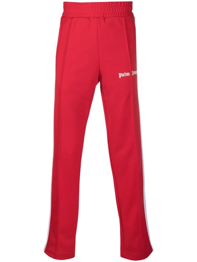 Palm Angels Side Stripe Track Pants In Red