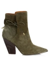 TORY BURCH LILA SUEDE SCRUNCH ANKLE BOOTS,400013251309