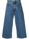 VERSACE WIDE-LEG CROPPED JEANS