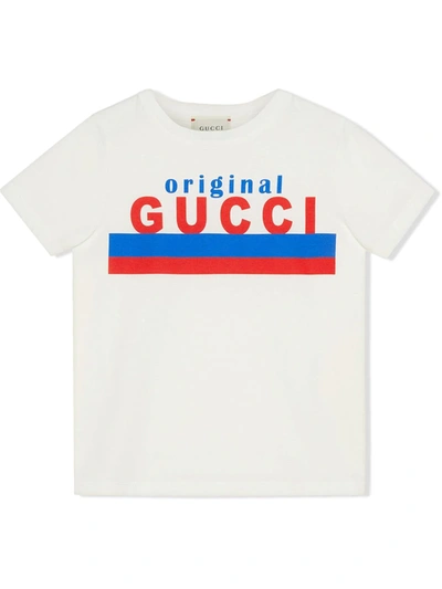 Gucci Boys White Kids Logo-print Cotton-jersey T-shirt 4-10 Years 10 Years