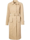 BURBERRY BELTED-WAIST SINGLE-BREASTED COAT