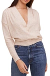 ASTR PLEATED WRAP FRONT SWEATER,AT16296