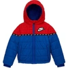 NIKE NIKE BOYS' TODDLER SPORTSWEAR TAPED COLORBLOCK PUFFER JACKET,5697571