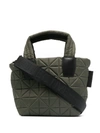 Veecollective Geometric Quilted Tote Bag In Green