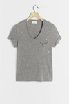 T.la Classic V-neck Tee In Silver