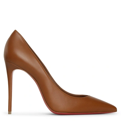 Christian Louboutin Kate 100mm Red Sole Napa Pumps In Nude