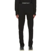 ESSENTIALS BLACK THERMAL LOUNGE PANTS