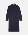 Stella Mccartney Oversized Double-breasted Wool Coat In Ink