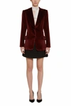 AMOTEA MIA RED VELVET BLAZER,11628284