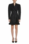 AMOTEA OLIVIA MOIRÉ BLACK BLAZER,11628286