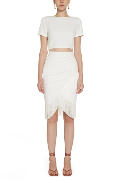 Amotea White Lola Skirt In Ivory White