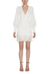 AMOTEA WHITE CLOTILDE MINI DRESS,11628266