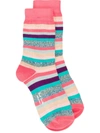 Paul Smith Striped Pattern Socks In Pink