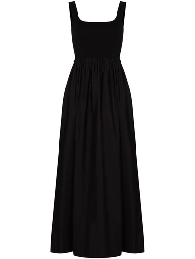 MATTEAU GATHERED-WAIST SLEEVELESS MAXI DRESS