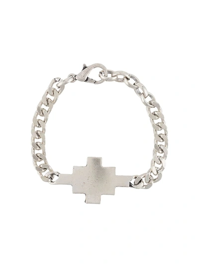 Marcelo Burlon County Of Milan Cross Chain Link Bracelet In Silver