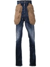 DSQUARED2 HIGH-RISE STONEWASHED STRAIGHT-LEG JEANS