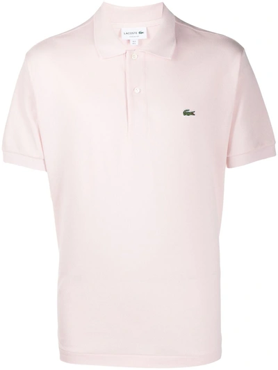 Lacoste Embroidered Logo Polo Shirt In Pink