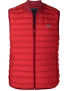 LACOSTE EMBROIDERED CROCODILE QUILTED GILET