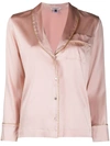 Gilda & Pearl Backstage Silk Pyjama Set In Pink
