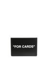 OFF-WHITE FOR CARDS PRINT CARDHOLDER