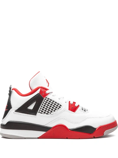 Jordan Kids' Air  4 Retro Sneakers In White/fire Red/black